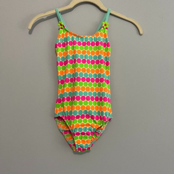 Gymboree 2000 XXL 7yrs Honeycomb Neon Swimsuit